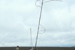 VHF Field Day 1981 - Dartmoor - Raising 23cm antenna